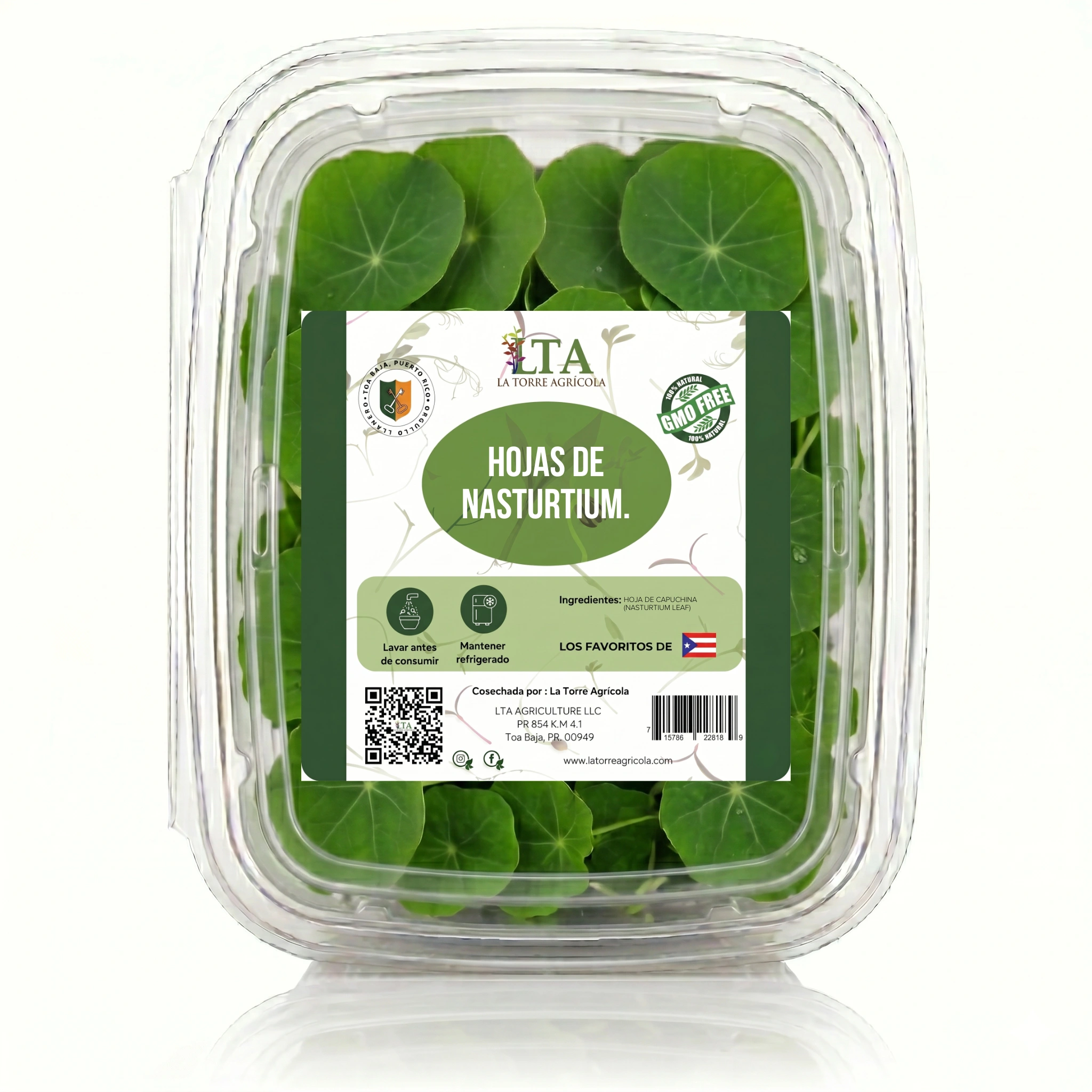 Hojas de Nasturtium.